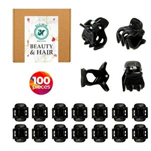 100 Pcs Mini Hair Clips for Woman, Black